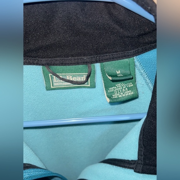 LL BEAN Women's Light Blue Full Zip Fleece Jacket Coat Sz Med - Picture 3 of 3